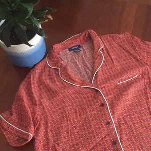 Retro Blouse with Piping